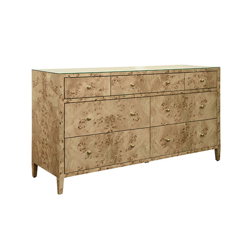 Worlds Away - Carnegie Seven Drawer Chest in Burl Wood - CARNEGIE BW - GreatFurnitureDeal