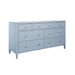 Worlds Away - Carnegie Seven Drawer Chest in Textured Light Blue Linen - CARNEGIE LB - GreatFurnitureDeal
