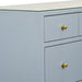 Worlds Away - Carnegie Seven Drawer Chest in Textured Light Blue Linen - CARNEGIE LB - GreatFurnitureDeal