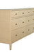 Worlds Away - Carnegie Seven Drawer Chest in Natural Glasscloth - CARNEGIE NAT - GreatFurnitureDeal