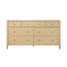 Worlds Away - Carnegie Seven Drawer Chest in Natural Glasscloth - CARNEGIE NAT - GreatFurnitureDeal