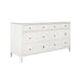 Worlds Away - Carnegie Seven Drawer Chest in Textured White Linen - CARNEGIE WH - GreatFurnitureDeal