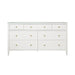 Worlds Away - Carnegie Seven Drawer Chest in Textured White Linen - CARNEGIE WH - GreatFurnitureDeal