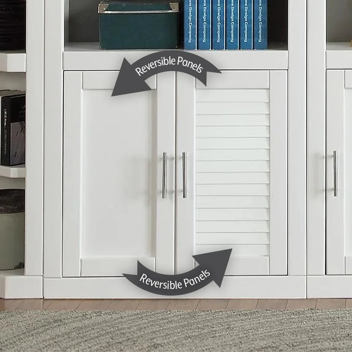 Parker House - Catalina 9 Piece Workspace Library Wall in Cottage White - CAT-9PC-LIB-F-WALL - GreatFurnitureDeal