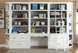 Parker House - Catalina 9 Piece Workspace Library Wall in Cottage White - CAT-9PC-LIB-F-WALL - GreatFurnitureDeal