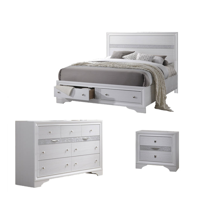 Mariano Furniture - Catherine 3 Piece Full Size Bedroom Set - BQ-CATH-F3 - GreatFurnitureDeal