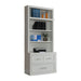 Parker House - Catalina 2 Piece 40 Inch Lateral File and Hutch in Cottage White - CAT#476-2 - GreatFurnitureDeal