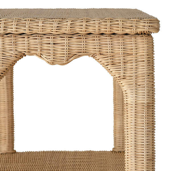 Worlds Away - Ming Style Etagere In Woven Rattan - CAVALIER - GreatFurnitureDeal