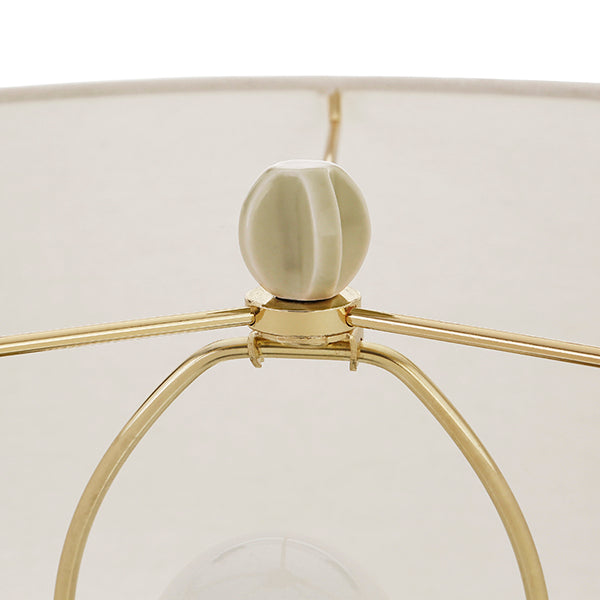 Worlds Away - Cece Scalloped Ceramic Table Lamp in Beige Glaze - CECE BG - GreatFurnitureDeal