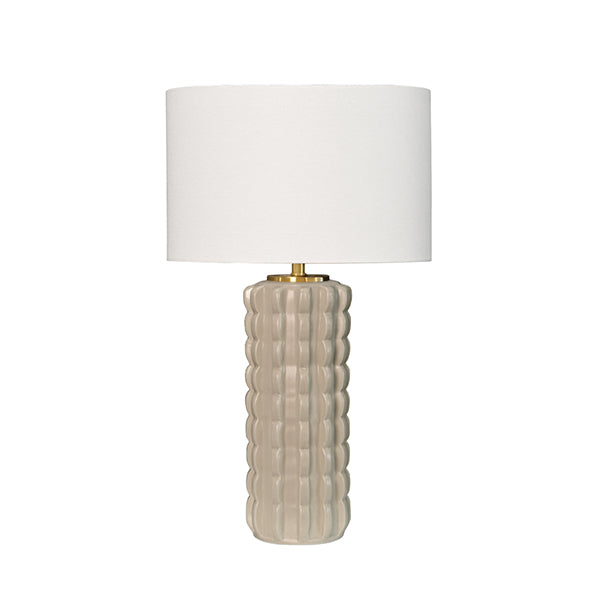Worlds Away - Cece Scalloped Ceramic Table Lamp in Beige Glaze - CECE BG - GreatFurnitureDeal