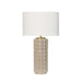 Worlds Away - Cece Scalloped Ceramic Table Lamp in Beige Glaze - CECE BG - GreatFurnitureDeal