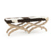 Zentique - Cow Hide Bench - CF163 E272 Cow BRW - GreatFurnitureDeal