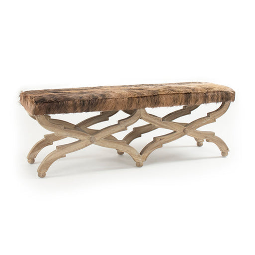 Zentique - Cow Hide Bench - CF163 E272 Cow EL - GreatFurnitureDeal