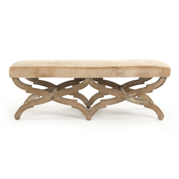 Zentique - Cow Hide Bench - CF163 E272 Cow B - GreatFurnitureDeal