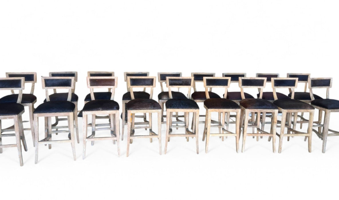 Zentique - Carvell Cowhide Bar/ Counter Stool - CF282-35 Bar E272 Cow BL