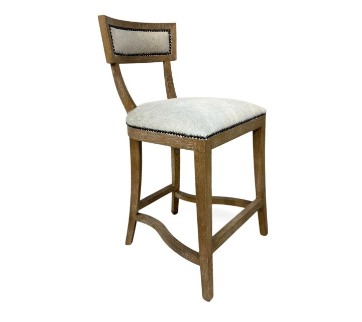 Zentique - Carvell Cowhide Bar/ Counter Stool - CF282-35 Bar E272 Cow W