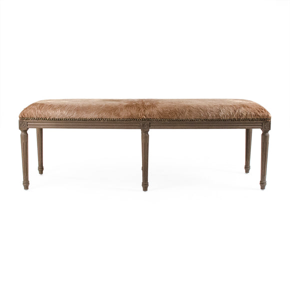 Zentique - Cow Hide Bench - CFH034-3 E255-3 Cow B - GreatFurnitureDeal