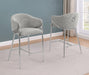 Mariano Furniture - Teddy Boucle Fabric Barstool in Silver (Set of 2) - BQ-BS450 - GreatFurnitureDeal