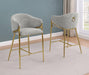 Mariano Furniture - Teddy Boucle Fabric Barstool in Gold (Set of 2) - BQ-BS454 - GreatFurnitureDeal