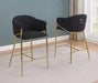Mariano Furniture - Teddy Boucle Fabric Barstool in Gold (Set of 2) - BQ-BS456 - GreatFurnitureDeal