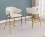 Mariano Furniture - Teddy Boucle Fabric Barstool in Gold (Set of 2) - BQ-BS457 - GreatFurnitureDeal