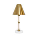 Worlds Away - Rechargeable Table Lamp In Brass And Faux Alabaster Base With Metal Shade - CHANLER - GreatFurnitureDeal