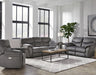 Southern Motion - Power Play Power Headrest Double Reclining Sofa W/Dropdwn Table in Charcoal - 363-63P - GreatFurnitureDeal