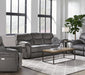 Southern Motion - Power Play 2 Piece Power Headrest Double Reclining Sofa Set in Charcoal - 363-61P-78P - GreatFurnitureDeal