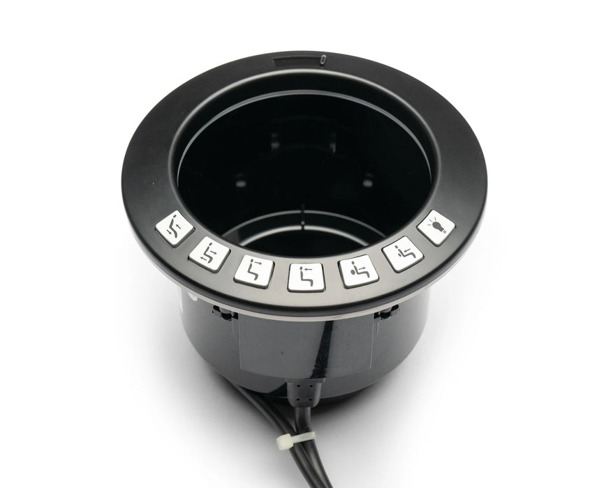 Southern Motion, Parker Living, Theater Seat - 7 Button Cup Holder Power Recliner & Power Headrest, Power Lumbar Replacement Button Control with USB and Light - Black - CHB R3ULBL 01 - GreatFurnitureDeal