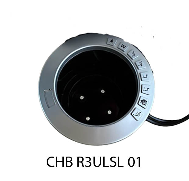 Palliser Theater Seat - 8 Button Cup Holder Power Recliner, Power Headrest, and Power Lumbar Replacement Button Control with USB, Memory, and Light - CHB R3ULBL 09 - GreatFurnitureDeal