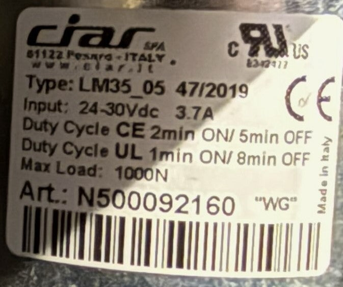 Ciar Linear Actuator Motor for Power Recliners and Lift Chairs - LM35_05 / N500092160 - GreatFurnitureDeal