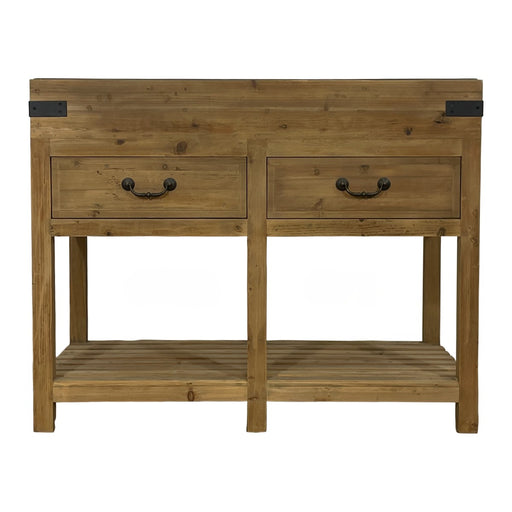 GJ Styles - Reclaimed Pine Kitchen Island with Blue Stone Top - CL47 - GreatFurnitureDeal