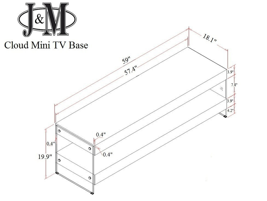 J&M Furniture - Cloud Mini TV Base in High Gloss - 179601