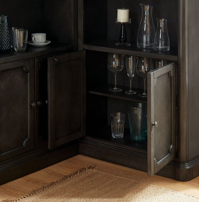 Furniture of America - Voltaire Corner Curio in Gray - CM-CR142GY-CURIO - GreatFurnitureDeal