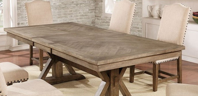 Furniture of America - Julia Dining Table in Light Oak, Beige - CM3014T - GreatFurnitureDeal