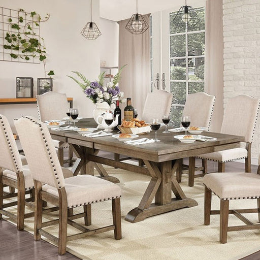 Furniture of America - Julia Dining Table in Light Oak, Beige - CM3014T - GreatFurnitureDeal