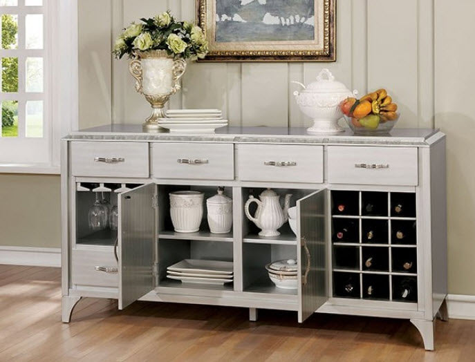 Furniture of America - Diocles Server in Silver - CM3020SV - GreatFurnitureDeal