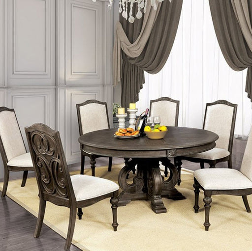Furniture of America - Arcadia Dining Table in Tone, Ivory - CM3150RT - GreatFurnitureDeal
