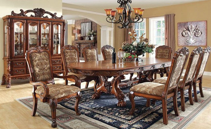 Furniture of America - Medieve Hutch Buffet in Antique Oak - CM3557HB-SET - GreatFurnitureDeal