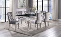 Furniture of America - Neuveville Dining Table in Black/Chrome - CM3903BK-T-TABLE - GreatFurnitureDeal