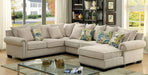 Furniture of America - Skyler Sectional in Beige - CM6156-SECTIONAL - GreatFurnitureDeal