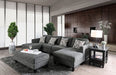 Furniture of America - Lowry Sectional w/ Ottoman in Gray - CM6363-SET - GreatFurnitureDeal