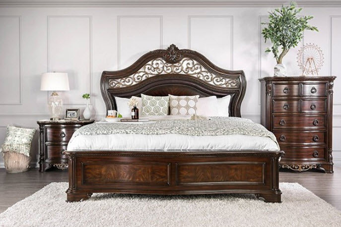 Furniture of America - Menodora Dresser in Brown Cherry - CM7311D - GreatFurnitureDeal