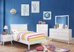 Furniture of America - Lennart 6 Piece Twin Bedroom Set in White - CM7386WH-T-6SET - GreatFurnitureDeal
