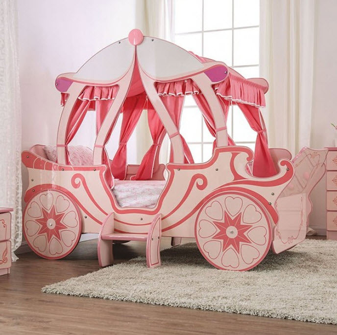 Furniture of America - Arianna Twin Bed in Pink - CM7630-BED - GreatFurnitureDeal