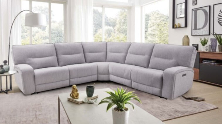 Furniture of America - Tyrone Power Sectional in Gray - CM9913GY-SECT-PM - GreatFurnitureDeal