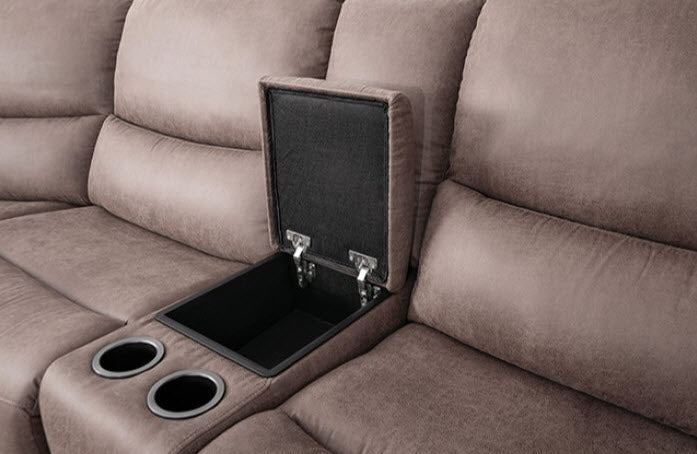 Furniture of America - Demetrius Power Sectional in Slate Brown - CM9930BR-SECT-PM - GreatFurnitureDeal