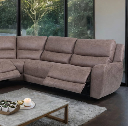 Furniture of America - Demetrius Power Sectional in Slate Brown - CM9930BR-SECT-PM - GreatFurnitureDeal