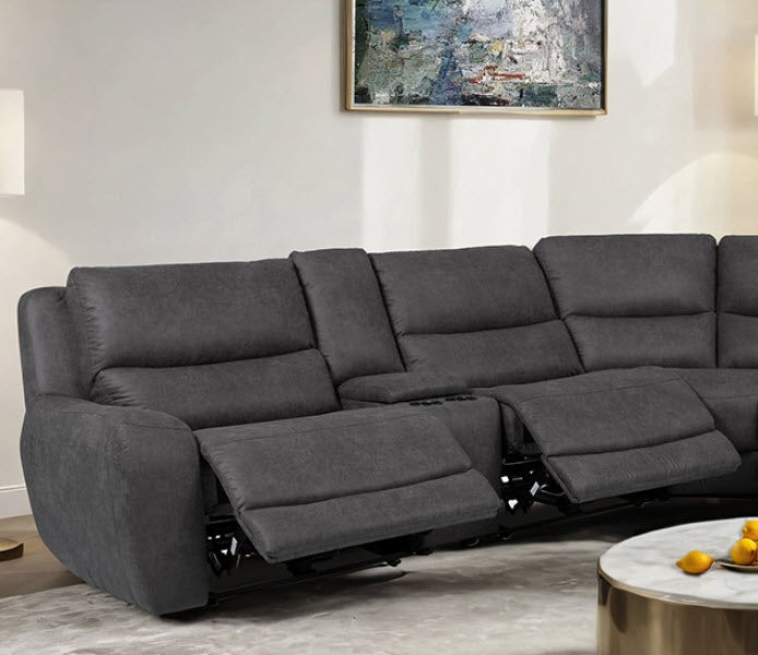 Furniture of America - Demetrius Power Sectional in Granite Gray - CM9930DG-SECT-PM - GreatFurnitureDeal