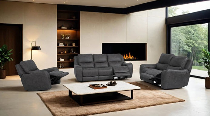 Furniture of America - Demetrius 2 Piece Power Sofa Set in Dark Gray - CM9931DG-SF-PM-PK-2SET - GreatFurnitureDeal